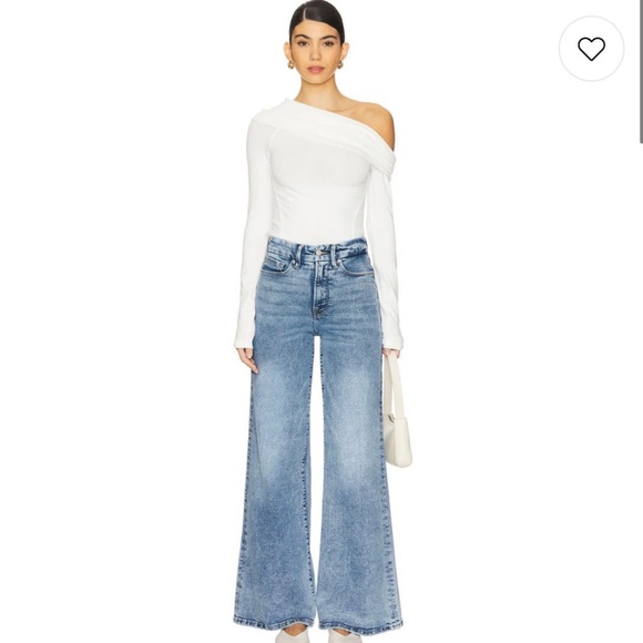 Good American Denim - Good American Good Waist Palazzo Jeans Indigo Size 10 NWT